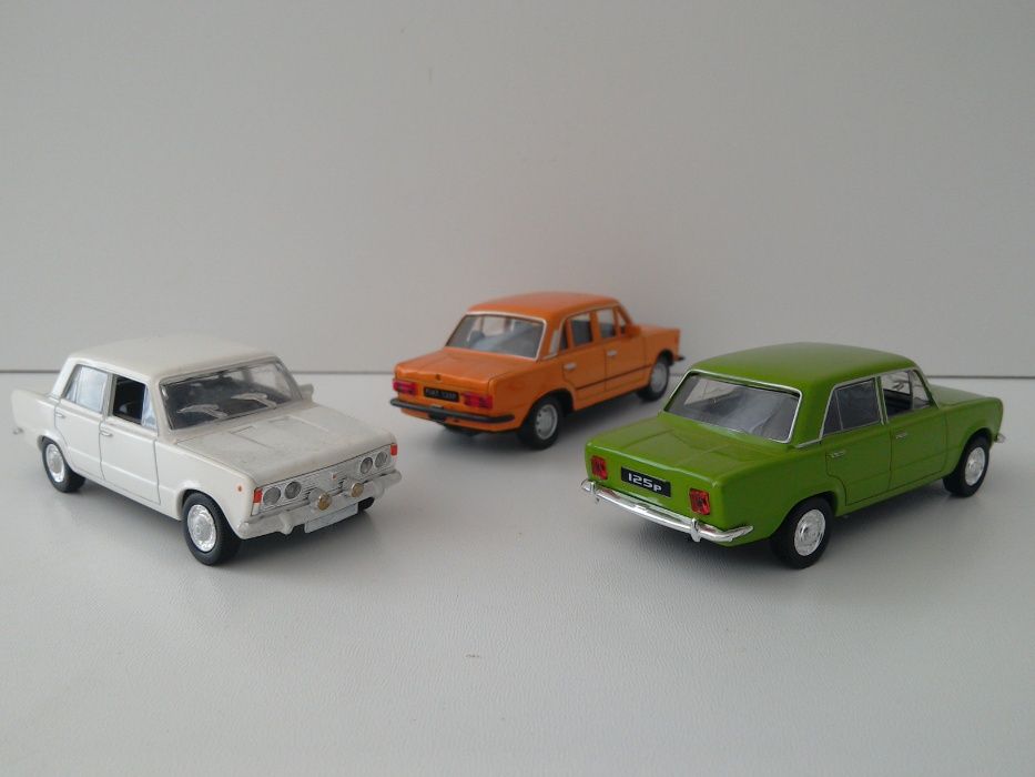 Polski FIAT 125 FSO  PRL - 7 sztuk rajdowe MO straż cywilne 1:43