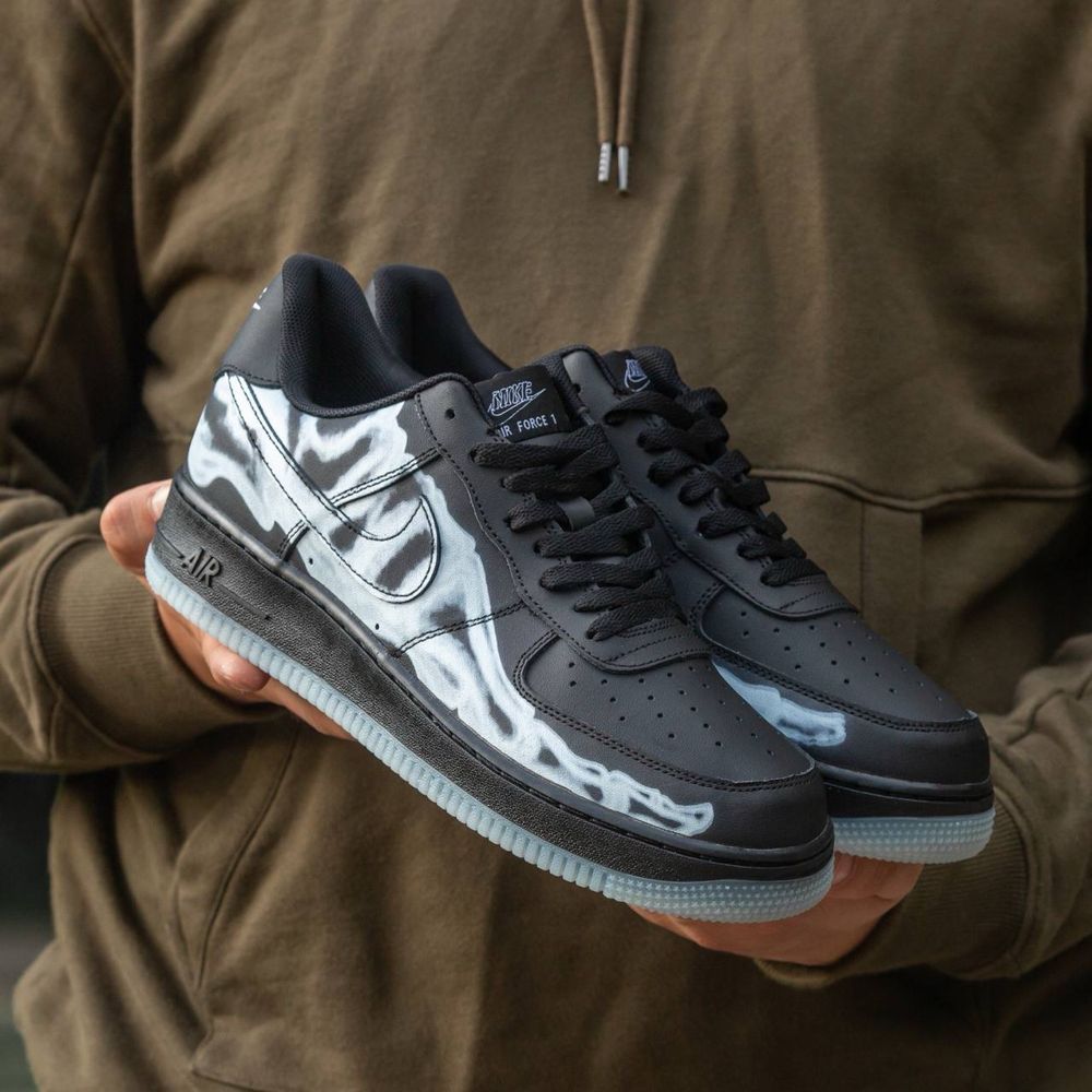 ШВИДКА ВІДПОВІДЬ!! Nike Air Force Sceleton All Black