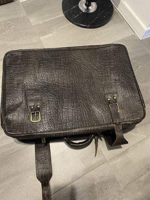 Walizka skórzana retro