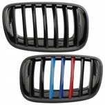 Atrapa Grill Nerki Kratki Tuning Black Glossy M-look kpl Bmw X5 e70 X6 e71