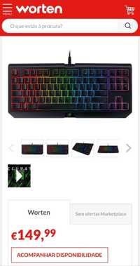 Teclado Razer Blackwidow chroma v2 tournament edition yellow switches