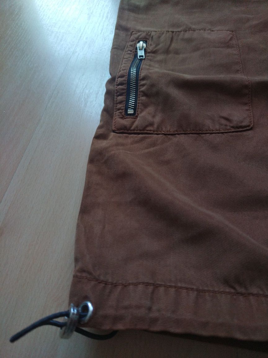 Bojówki spodnie cargo brąz 40/42