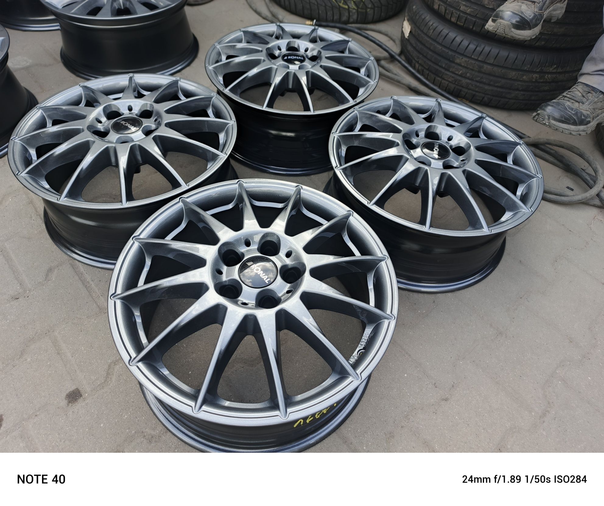 Felgi aluminiowe Ronal 5x112 7x17 et35 po malowaniu proszkowym