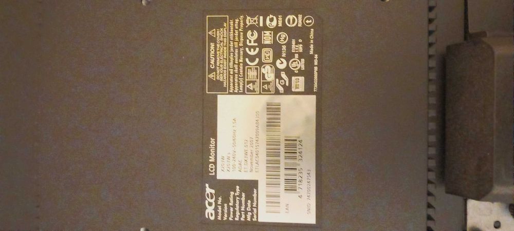 Monitor Acer x203w 20 polegadas