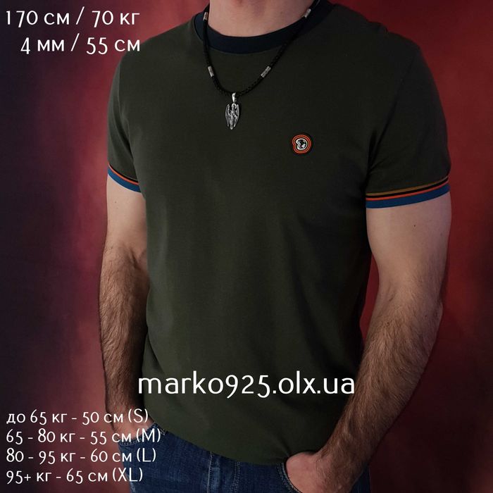 Срібний оберіг Архангел шовковий шнурок джгут зі срібними вставками