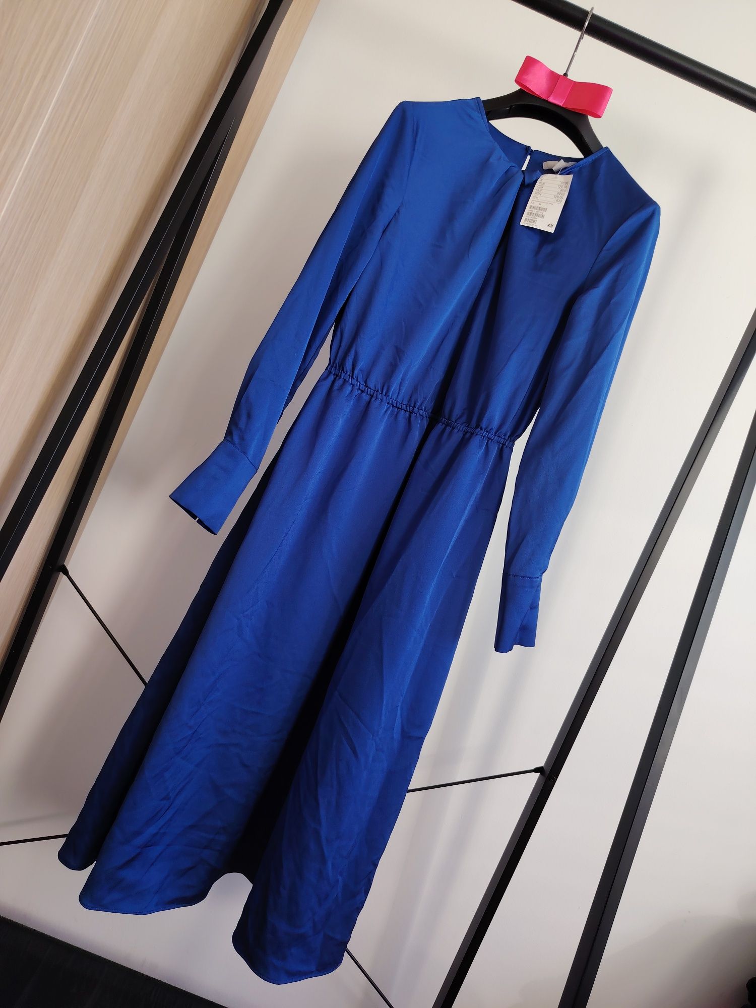 H&M nowa chabrowa zjawiskowa sukienka midi 36