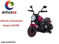 Motorek na akumulator dla dzieci Chopper FASTER Różowy 2-3 latka