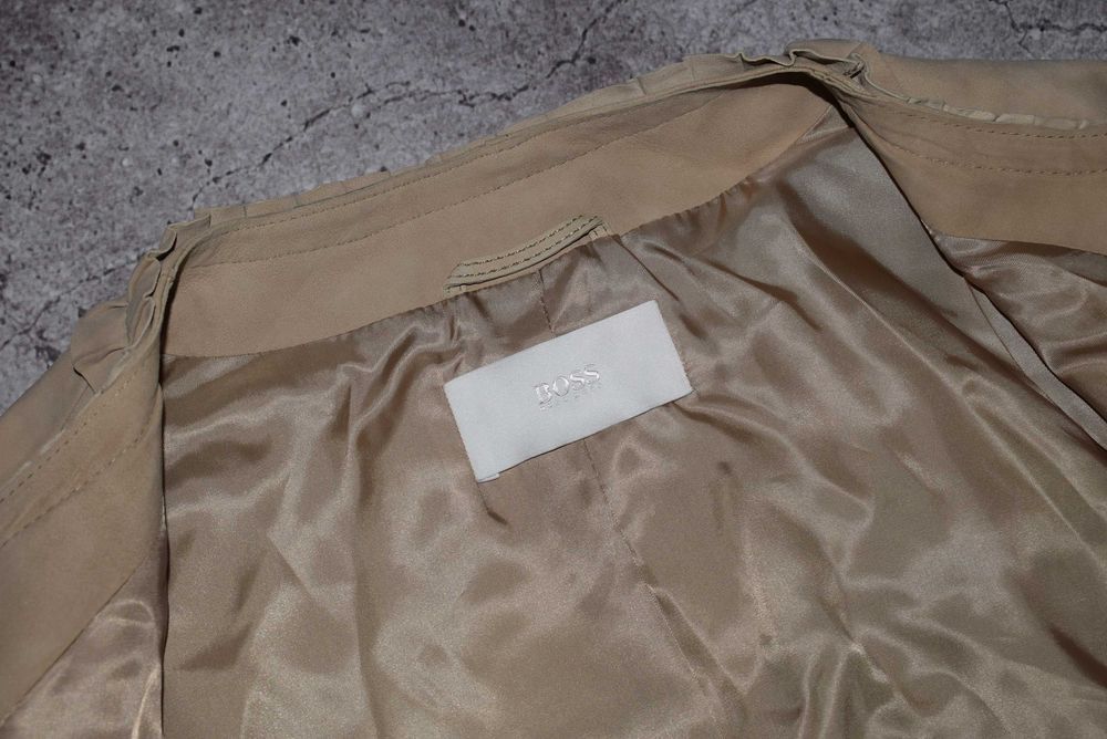Hugo Boss Sakrone Suede Leather (Женская Кожаная Замшевая Куртка Босс
