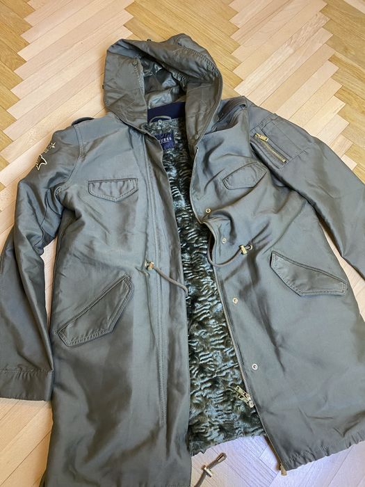 Парка пальто жіноча Guess хакі L утеплена