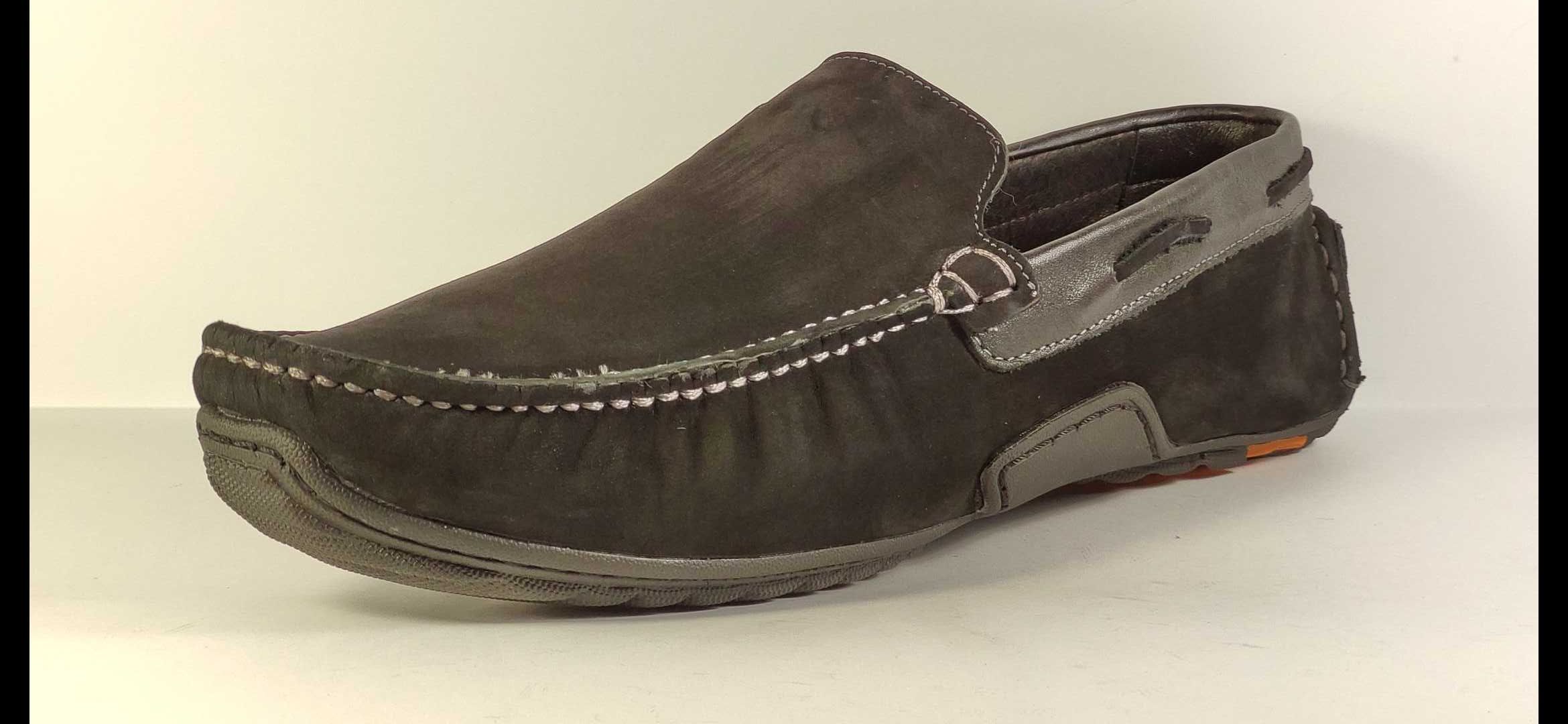 Кожаные туфли мокасины мужские черные