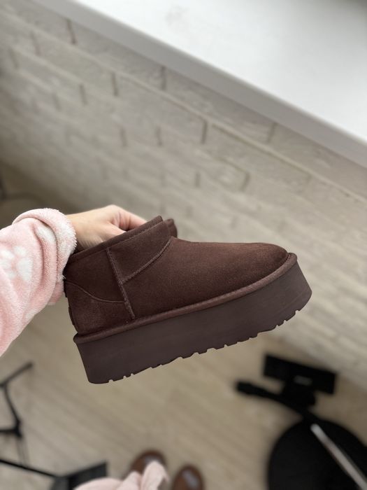 Ugg mini brown, уггі шоколадні, трендові уги