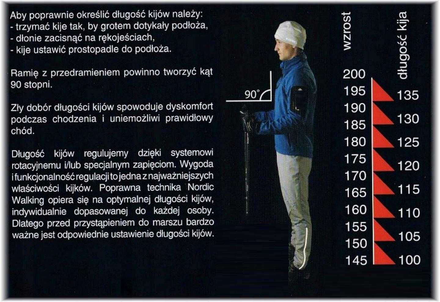 Kijki kije Nordic Walking trekkingowe 2 szt