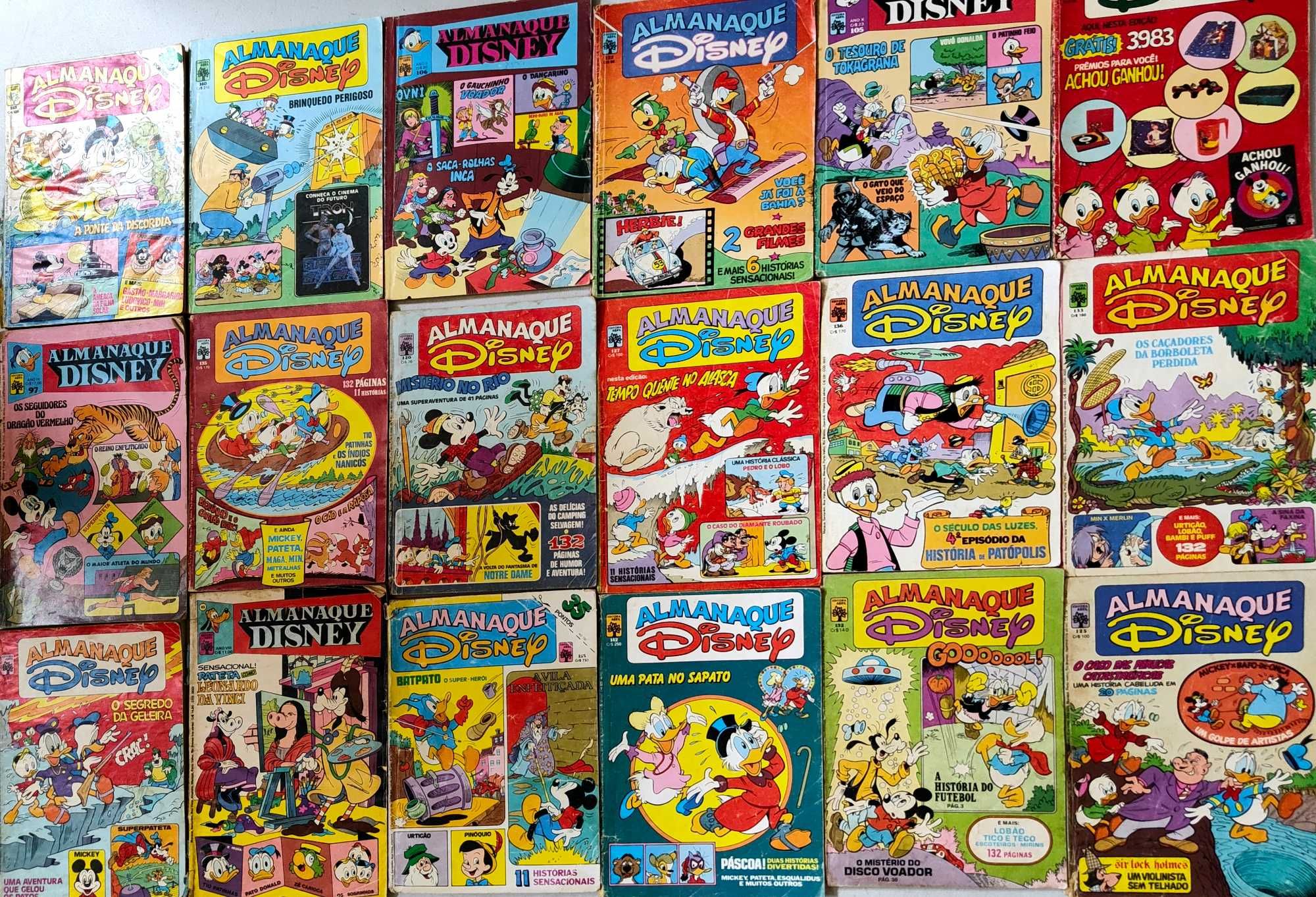 Revistas 8 - Almanaques Disney , revistas mensais, Super Pato, Mickey