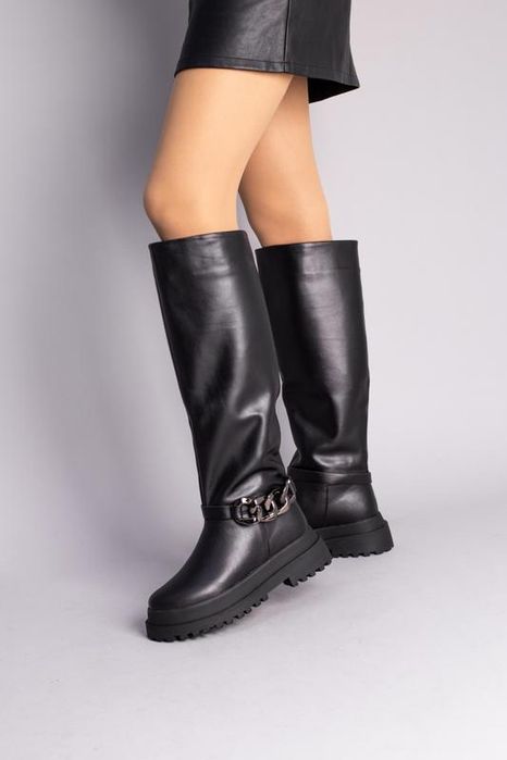 Жіночі зимові чоботи натуральна шкіра