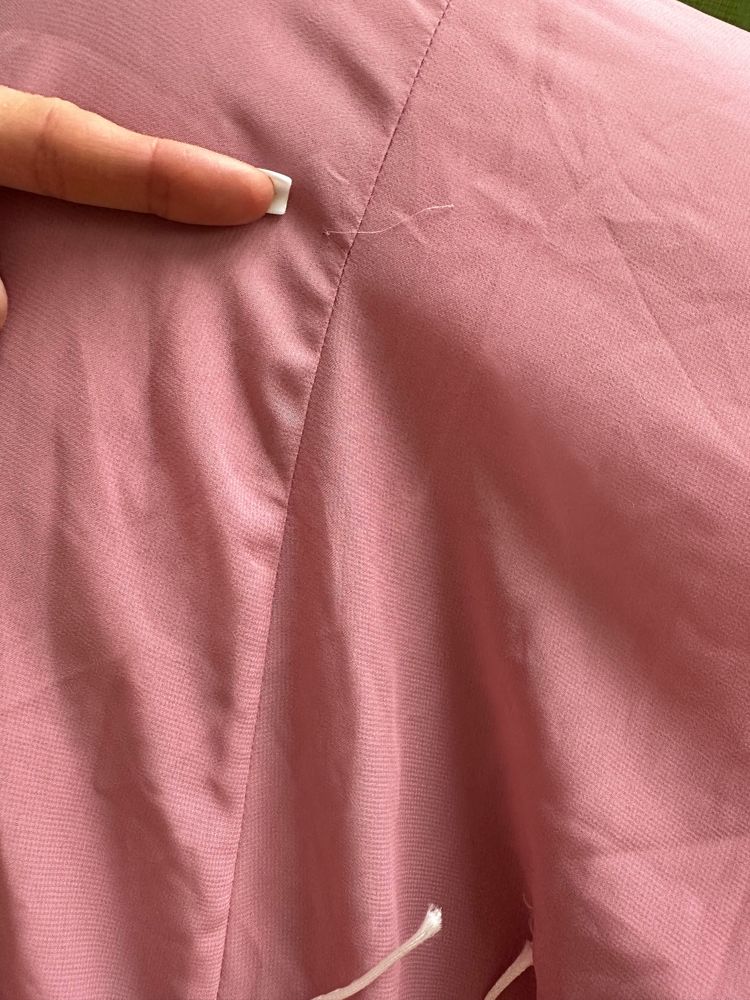 Długa sukienka pudrowy róż maxi LaLu rozmiar uniwersalny