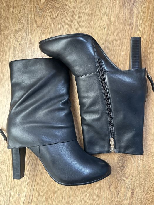 Трендові ботильони труби чоботи сапожки 38 39 розмір