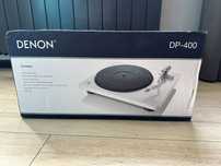 Gramofon Denon DP-400 Paskowy MM Przedwzmacniacz Biały TOMI-TECH