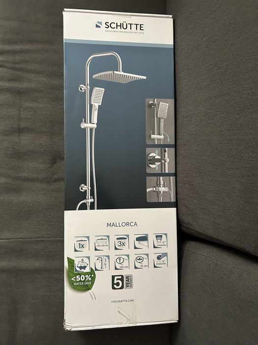 Schutte zestaw prysznic z deszczownicą