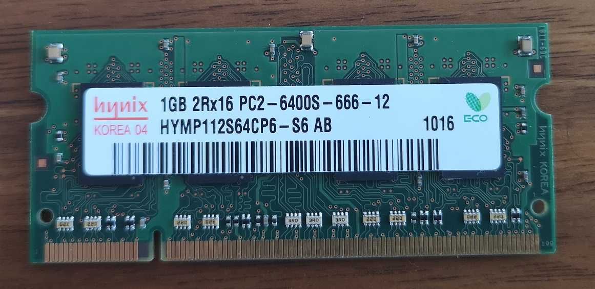 1GB RAM Laptop DDR2 PC2 6400S SO-DIMM