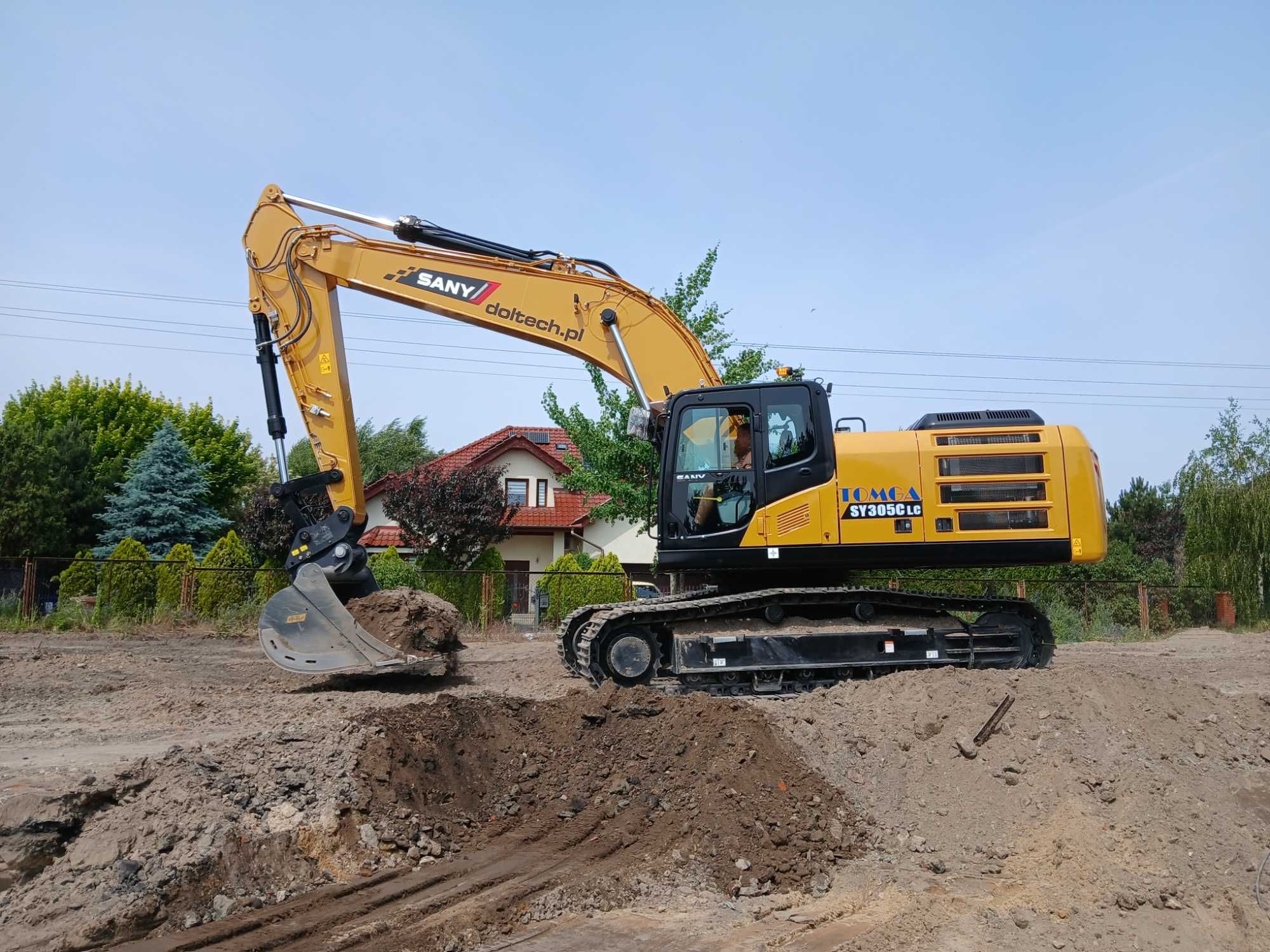 Wynajem Koparki SANY SY305C 33T z Operatorem WYBURZENIA 350zł netto/h