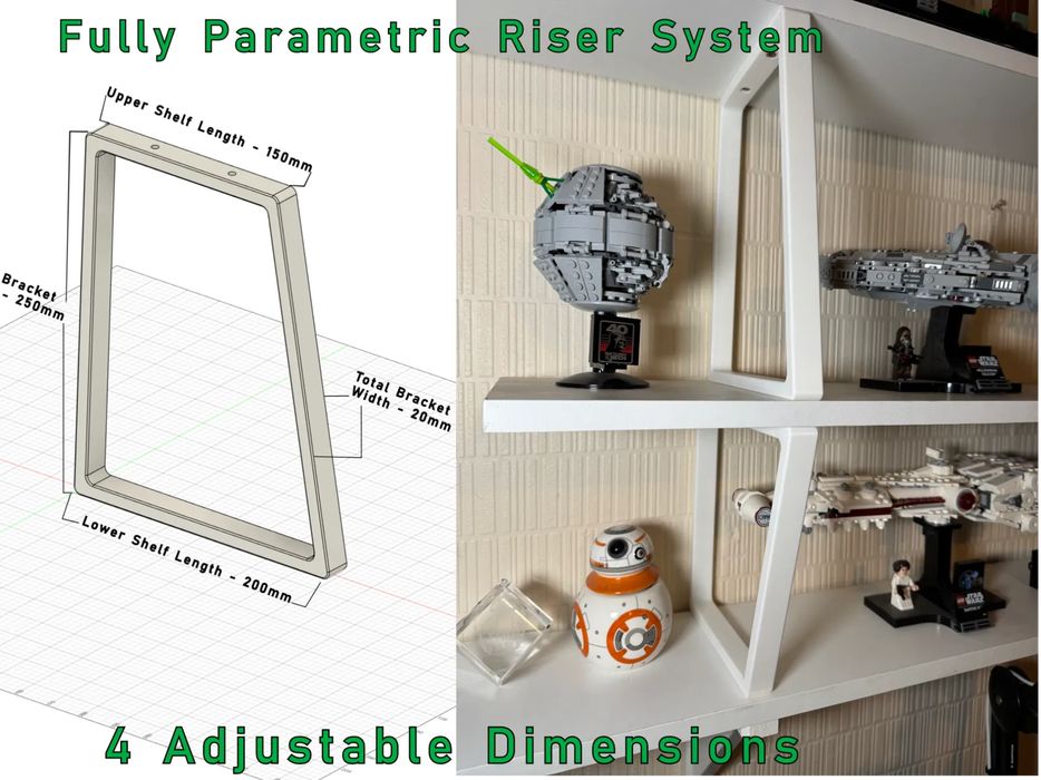 Suporte Expansível para Prateleiras ou Monitores