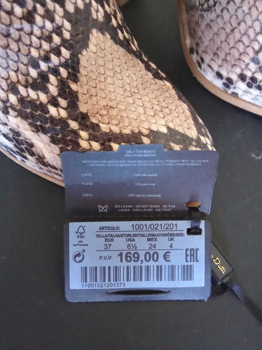 Botas Massimo Dutti Pele Cobra 37