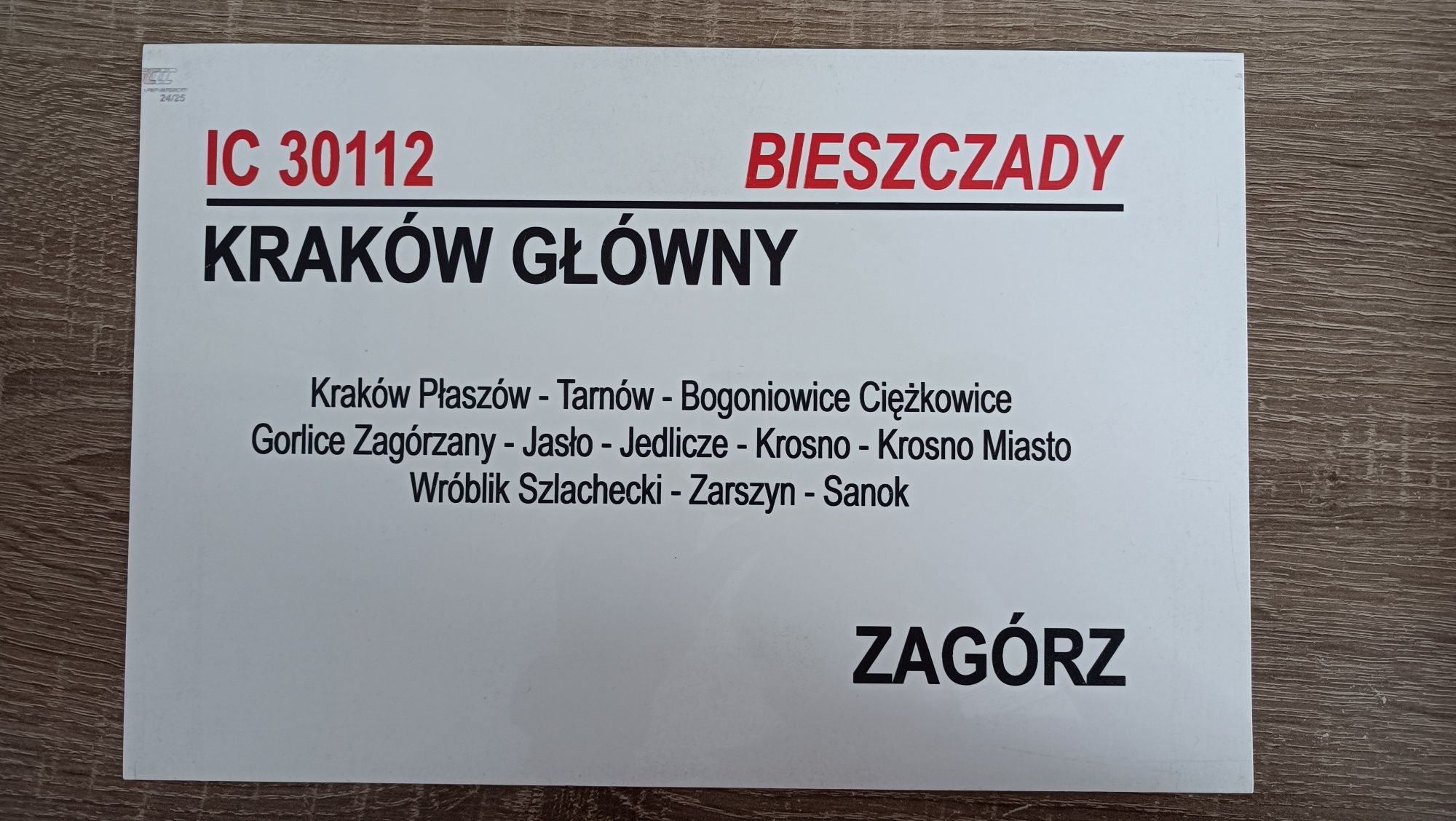 Tablica relacyjna IC Bieszczady