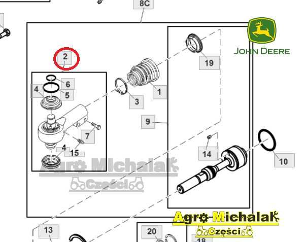 Końcówka drążka John deere 8130, 8330, 8430, 8345R, 8360R, 8260R