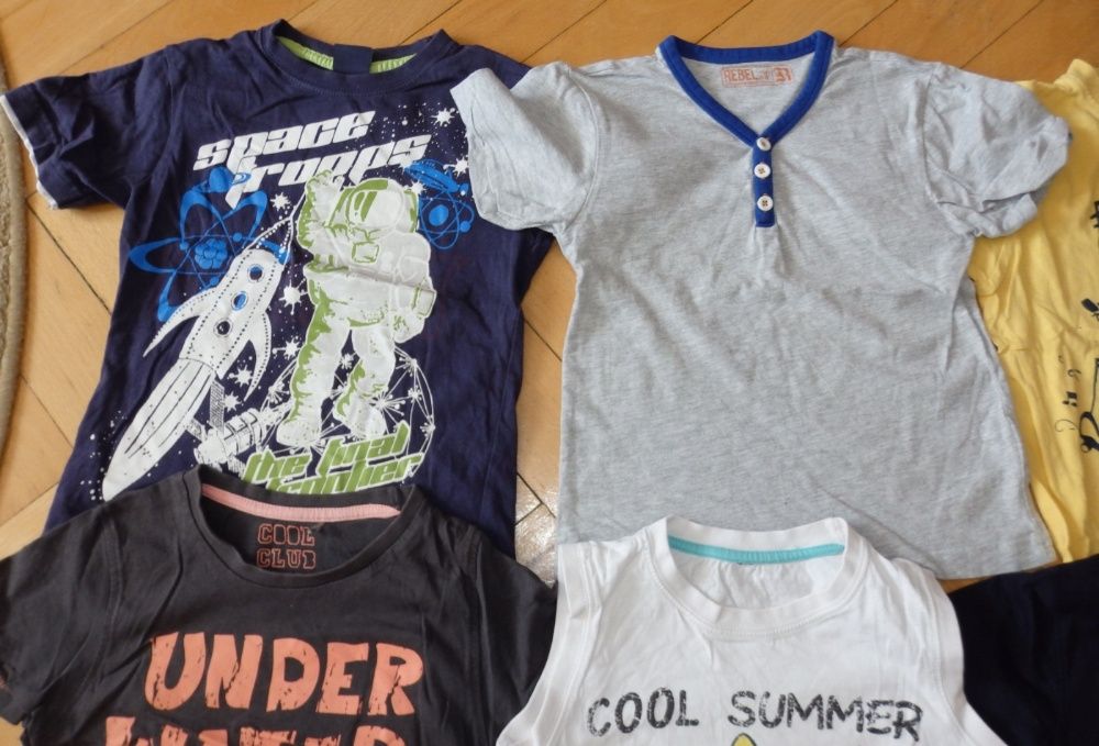 Koszulki na krótki rękaw bluzki T-shirt na lato rozm. 110 - 116 cm