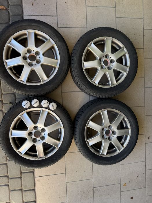 Kola 16 Rial rozstaw śrub 5x112 opony Nokian 205/55 R16 zimowe komplet