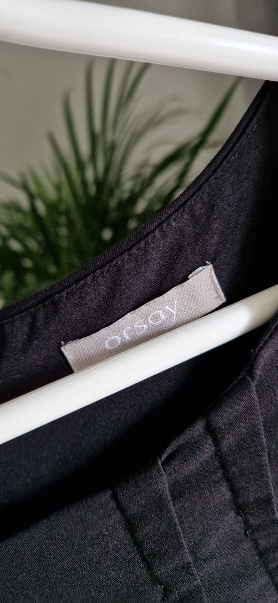 Czarna bluzka damska z baskinką Orsay rozmiar M