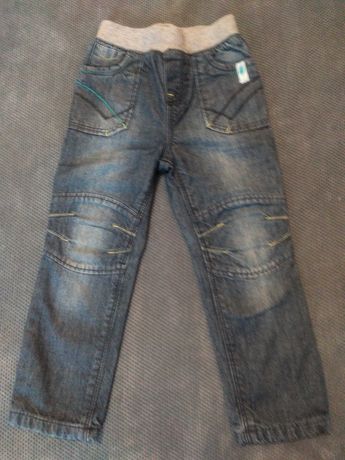 Spodnie ocieplane jeansy 92