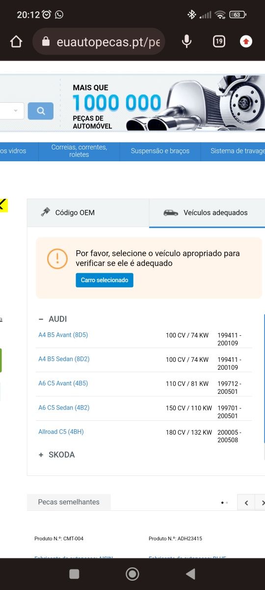 Bomba de embraiagem nova AUDI SKODA VOLKSWAGEN