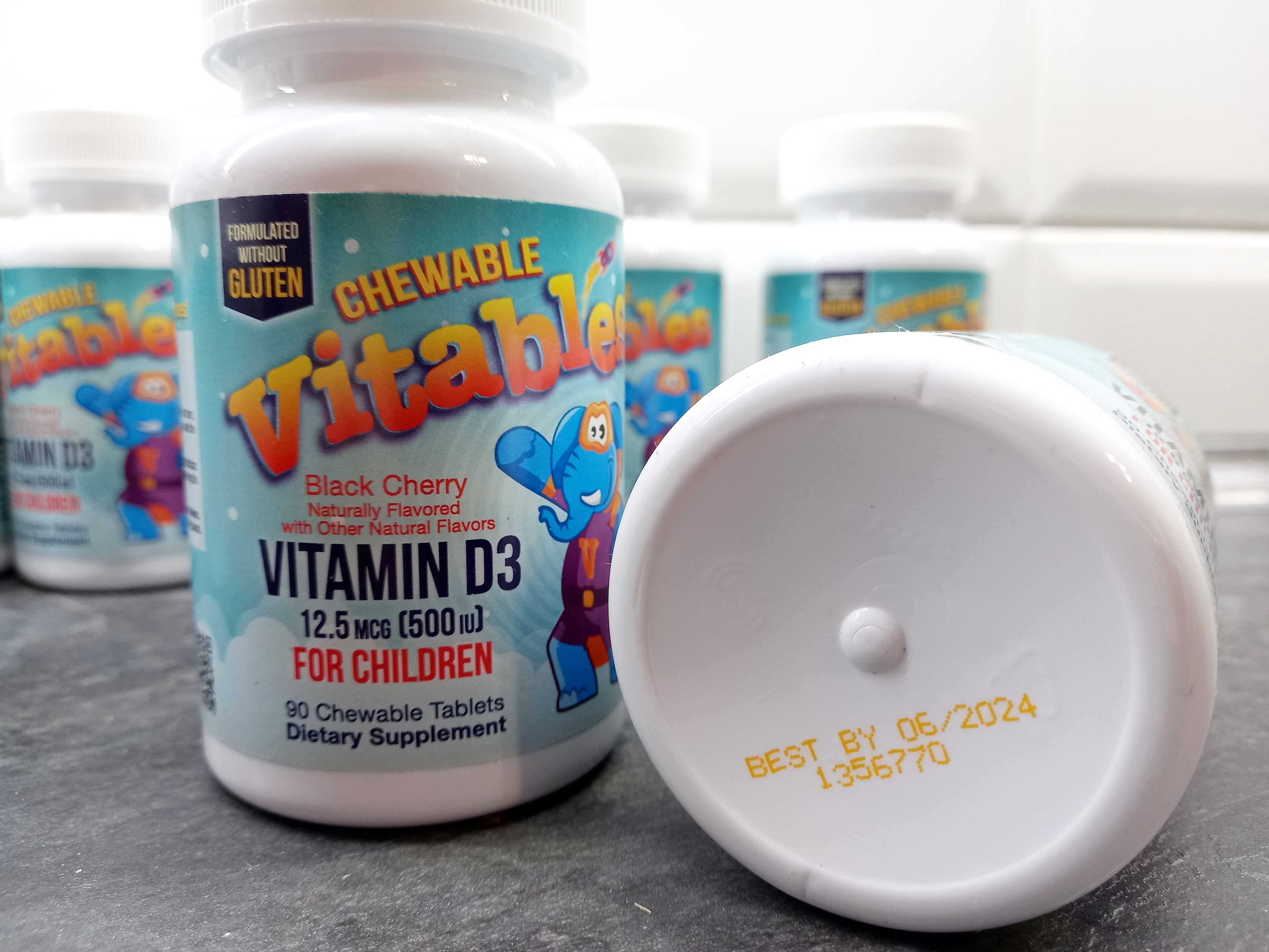 -70% Vitables, Vitamin D3 Childrens 500 МЕ (90 жев.таб.), D3 для детей