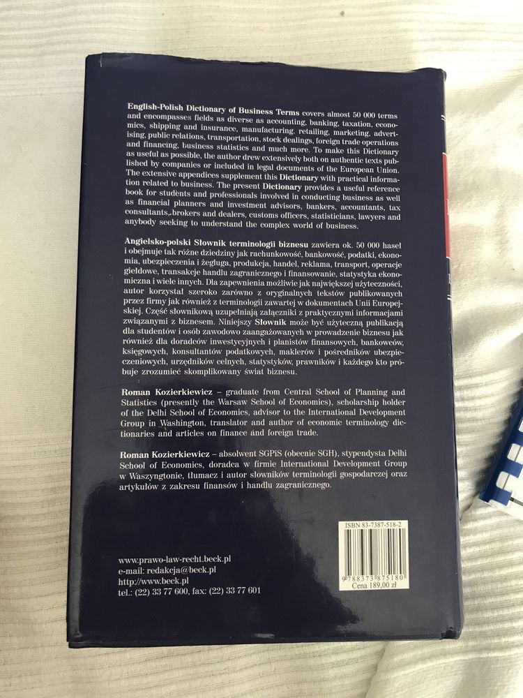 Słownik biznesowy polsko angielski