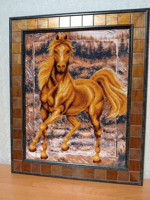 Картина вышитая  35×44,5,чешский бисер