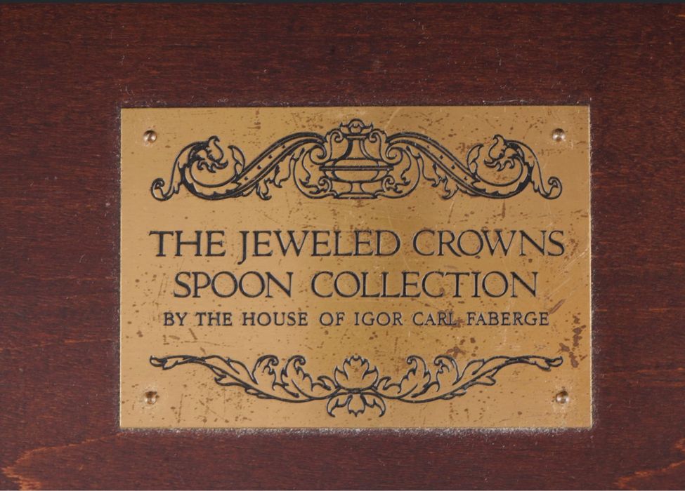 Faberge - Colher de café (12) - Prata dourada 24k