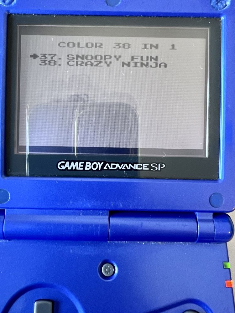Gameboy advance sp azul com carregador e 4 jogos