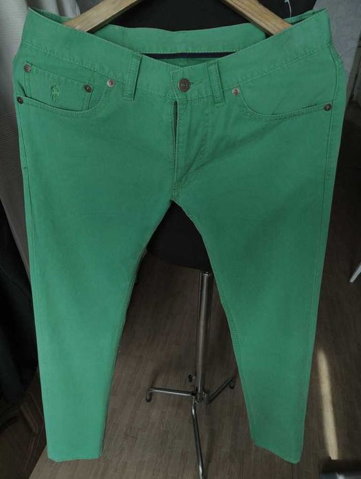 Джинсы Polo Ralph Lauren jeans USA w30 stretch slim green.