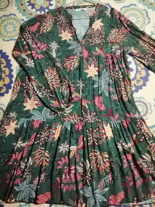 Vestido flores novo M até XL!