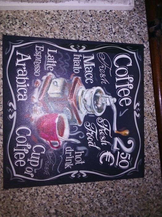 Conjunto de 3 Quadros de Café Decorativos