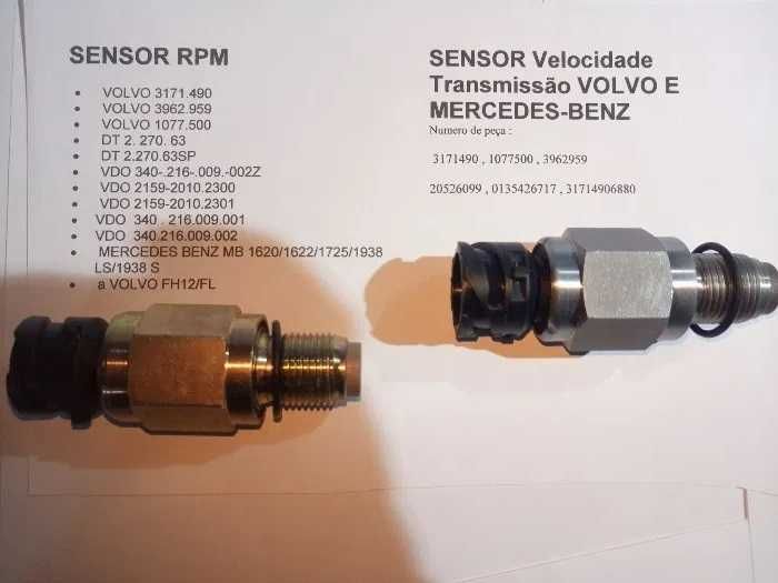 sensor pressão oleo e RPM Transmissão VOLVO E MERCEDES rotações