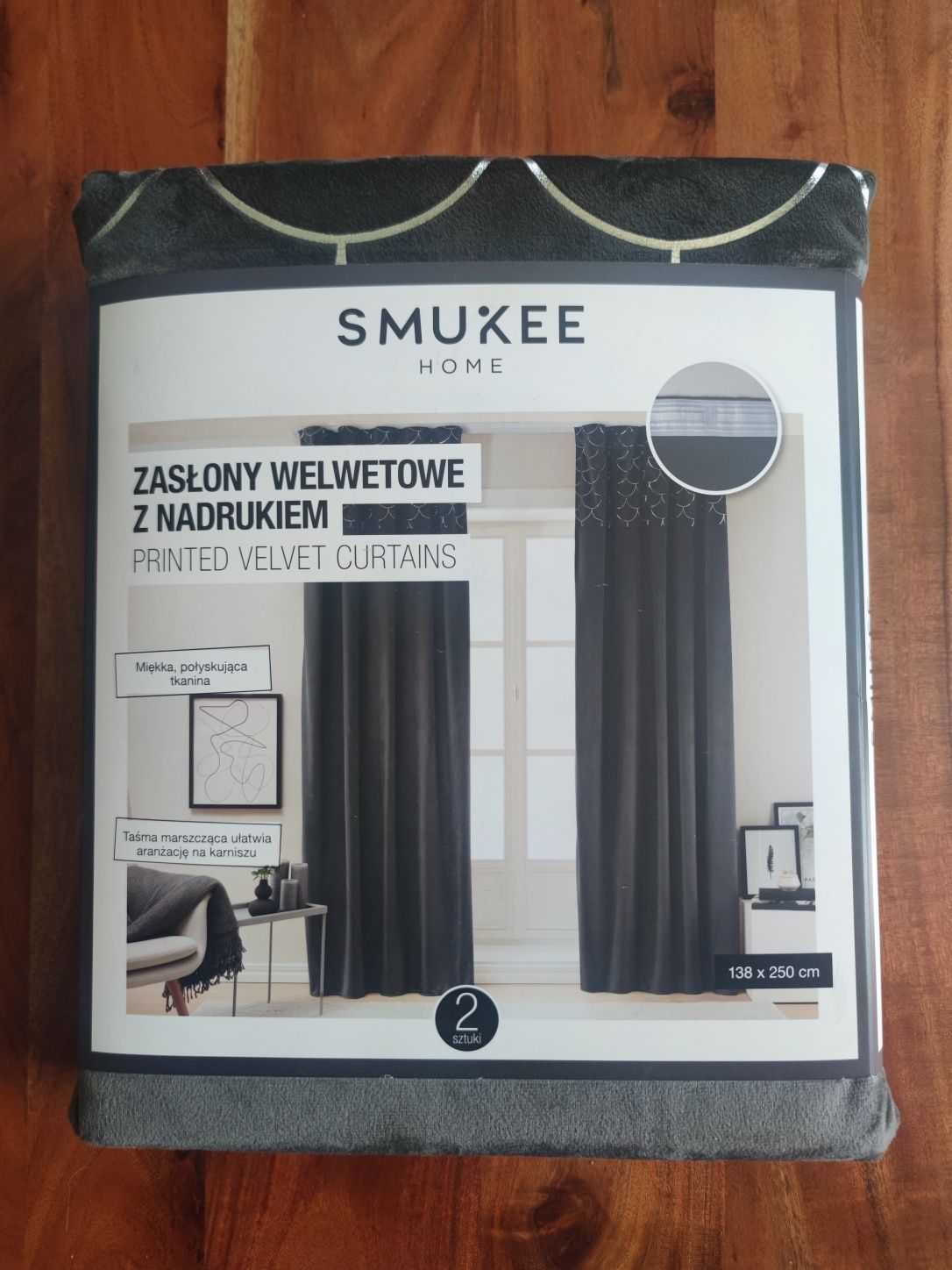 Zasłony Smukee - szare