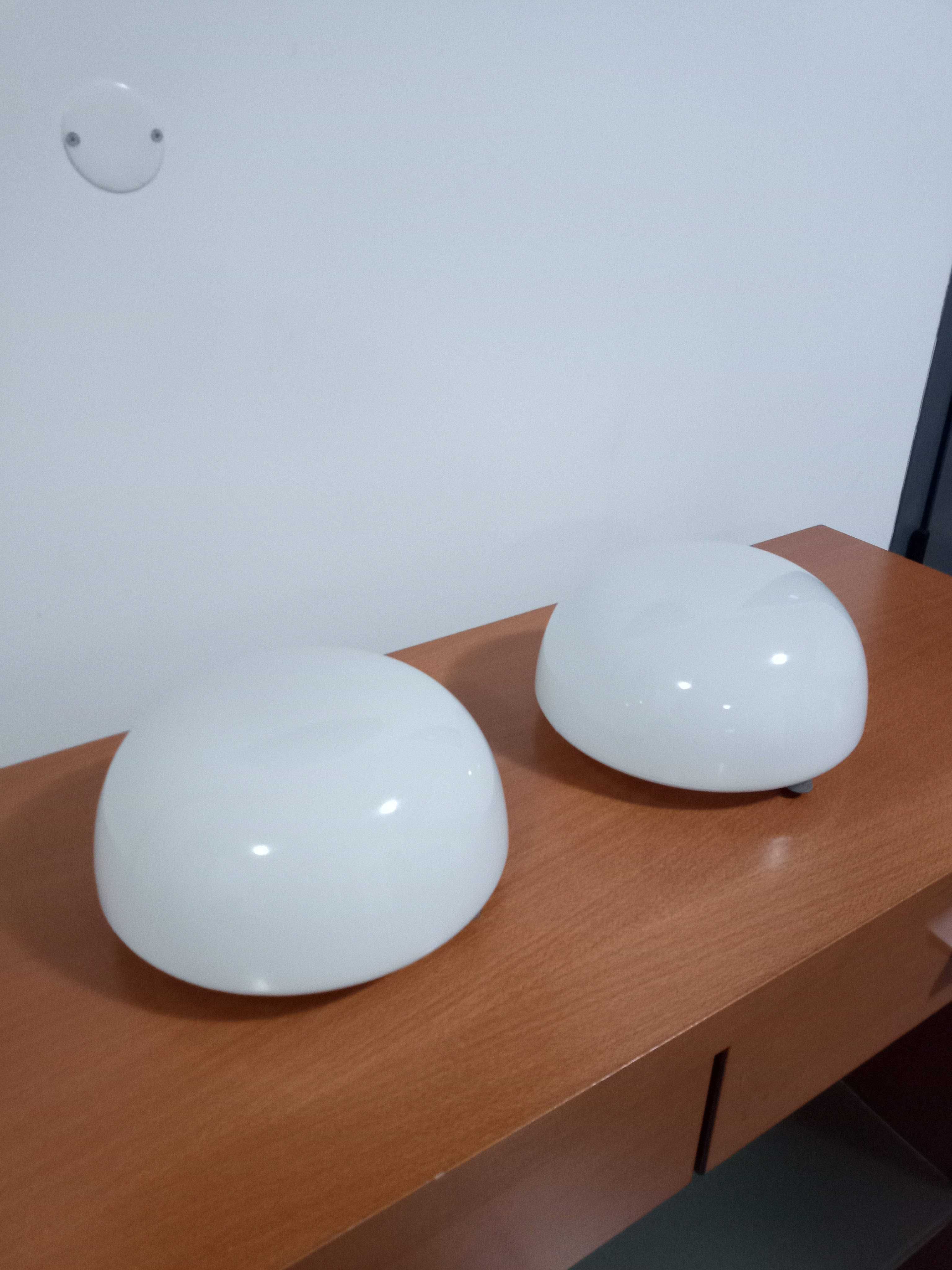 Conjunto de 2 Candeeiros de teto redondos opala Vituber 20 cm