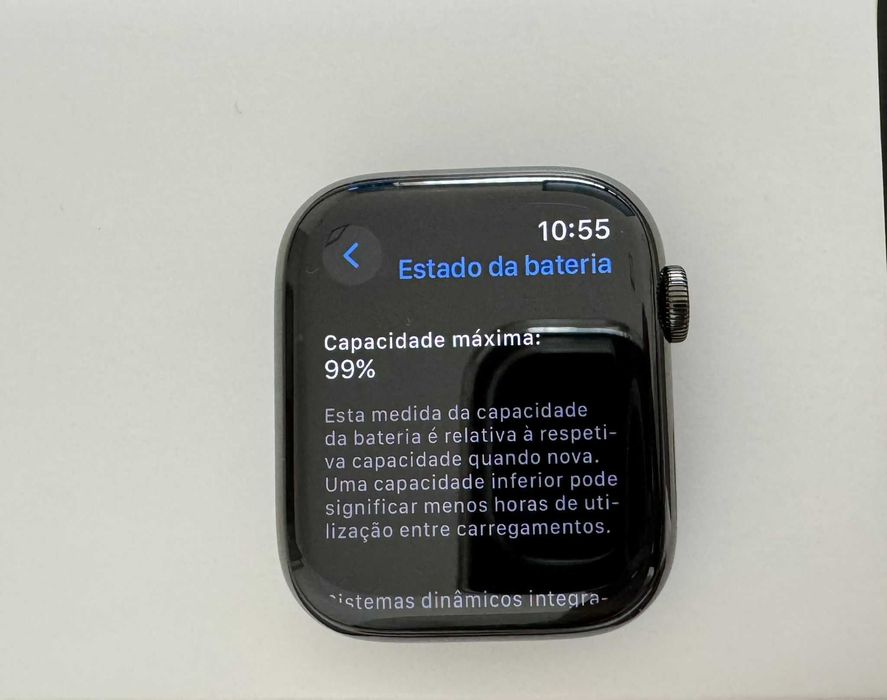 Apple Watch Series 8 GPS + Cellular, Caixa aço inoxidável grafite 45mm