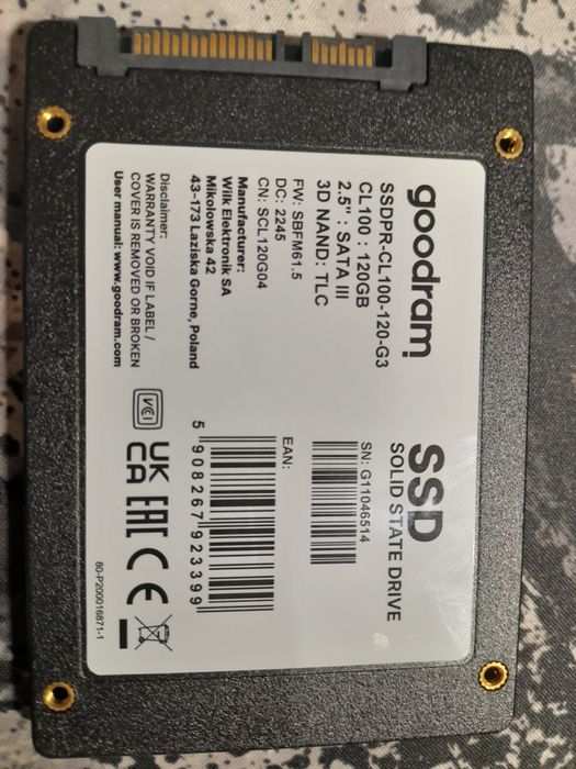 SSD 120 GB виробник-goodram CL100 бувший у використані