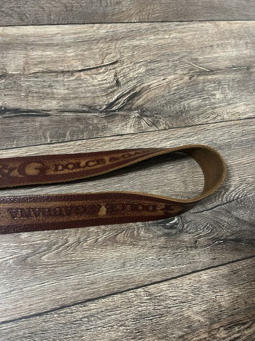 D&G big logo belt / dolce gabbana вінтажний шкіряний ремінь