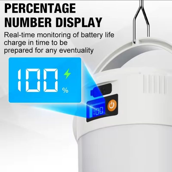 Акумуляторний кемпінговий ліхтар, лампа