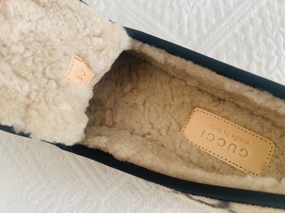 Welniane buty mokasyny Gucci 39