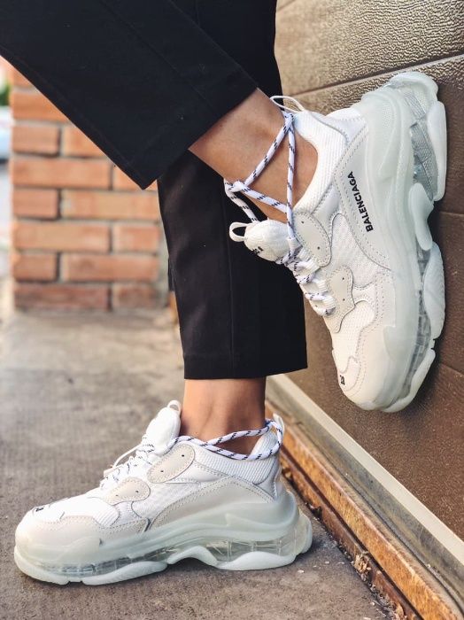 Кроссовки женские Balenciaga triple s white clear sole  36,37,38,39,40